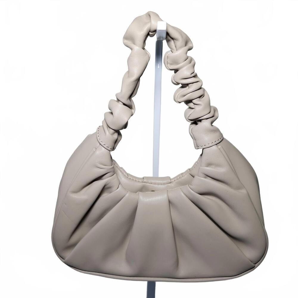 Expressions NYC, Womens, Size Medium, Beige, Ruched Handle Handbag